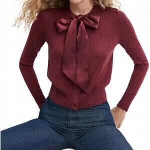 NEW FAVORITE DAUGHTER take a bow cardigan in vino